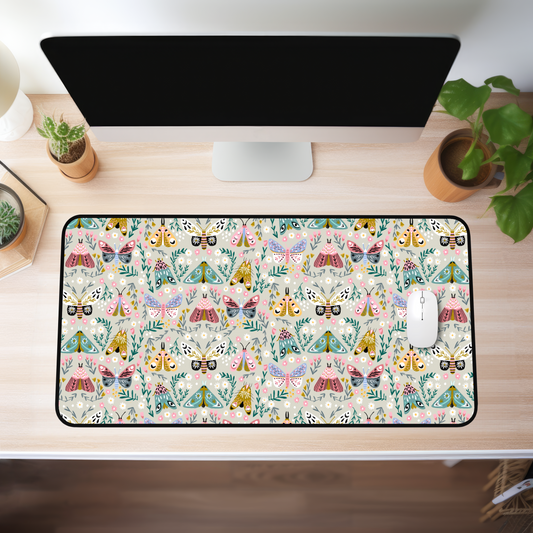 Colorful Moths Desk Mat (4 sizes)