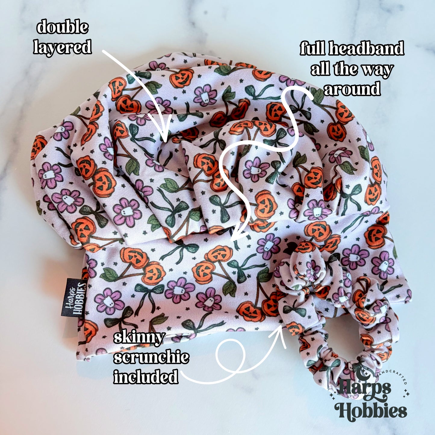 Pumpkin Cherries Scrub Hat