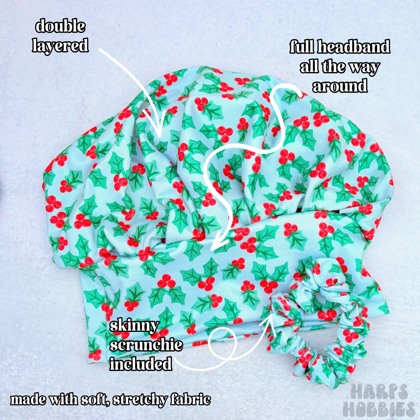 Holly Jolly Scrub Hat