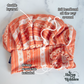 Pumpkin Bow Stripes Scrub Hat
