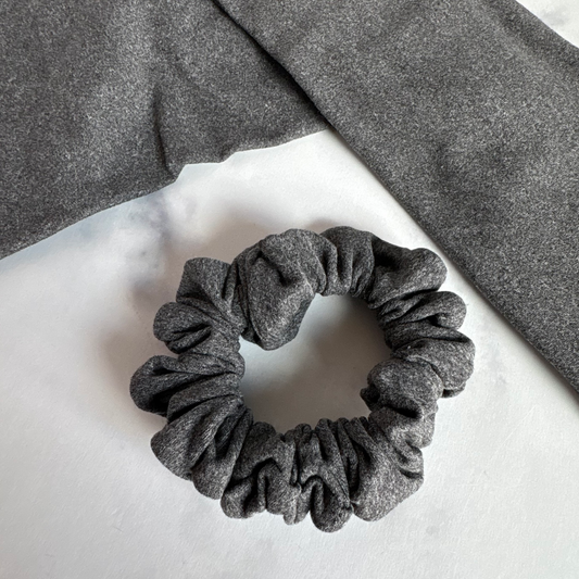 Granite Gray Solid Scrunchie (Skinny)