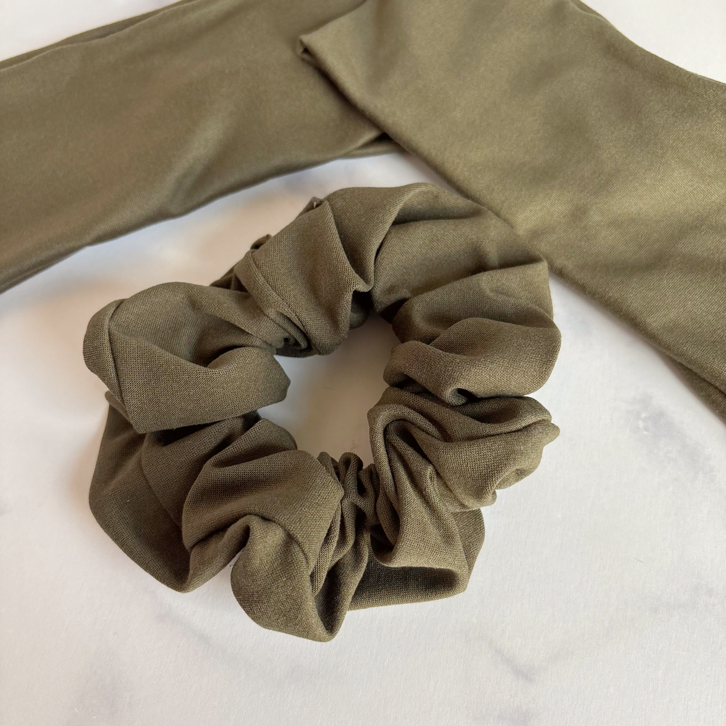 Olive Solid Scrunchie (Regular)