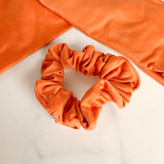 Orange Solid Scrunchie (Skinny)