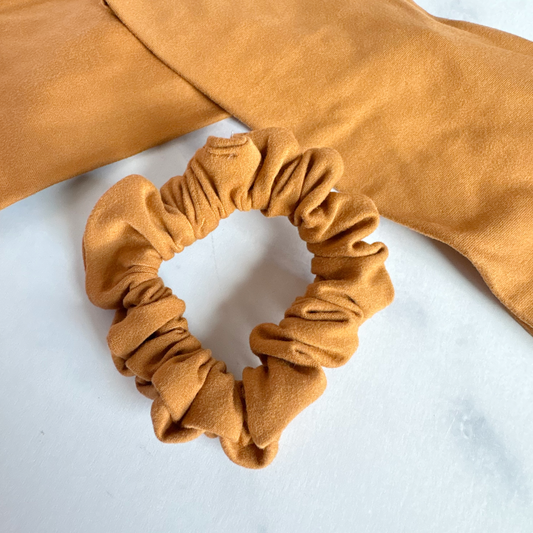 Old Gold Solid Scrunchie (Skinny)