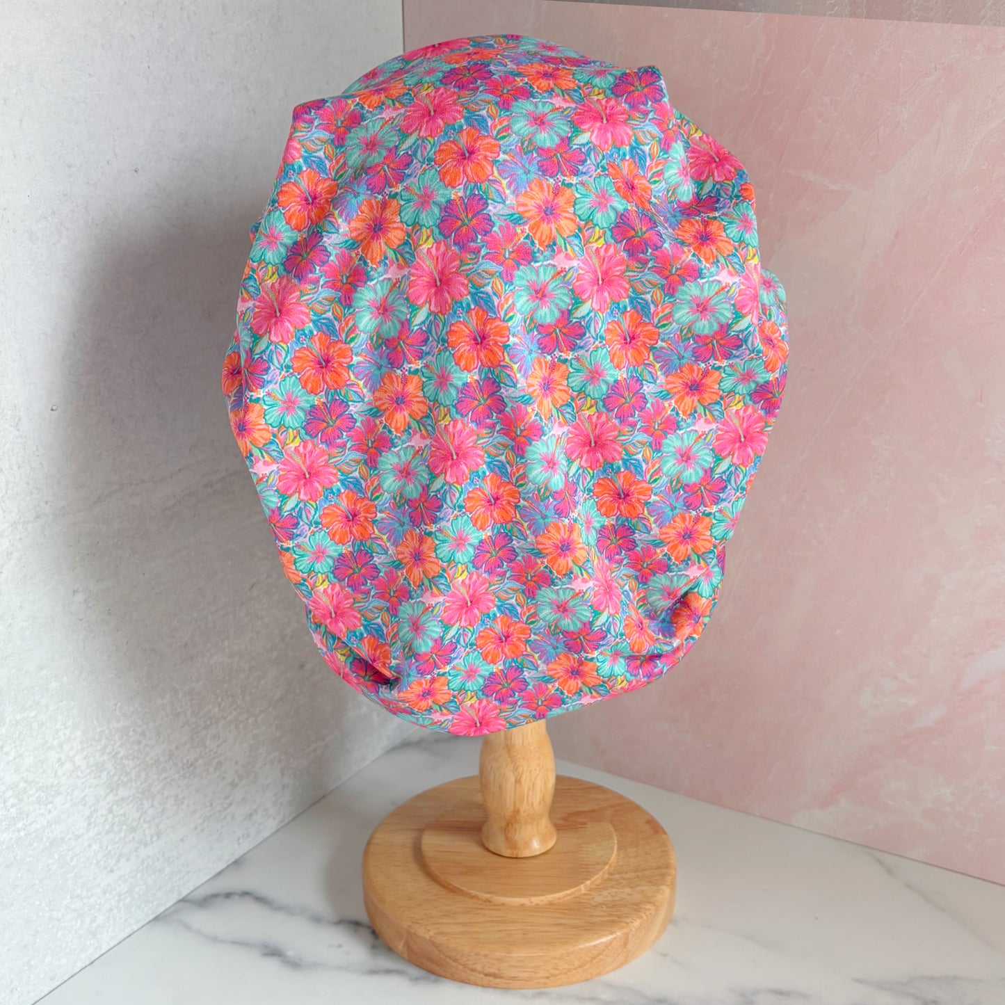 Tropical Flowers Scrub Hat