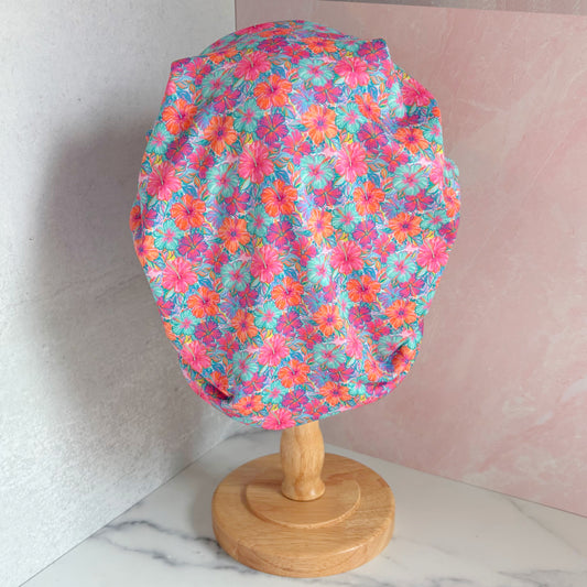Tropical Flowers Scrub Hat