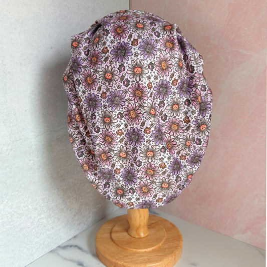 Floral Kitties Scrub Hat