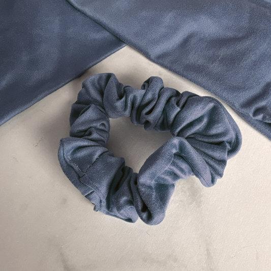 Navy Solid Scrunchie (Skinny)