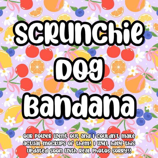 Cutesy Fruits Scrunchie Dog Bandana