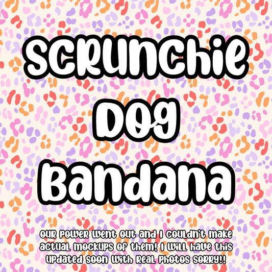 Summer Cheetah Scrunchie Dog Bandana