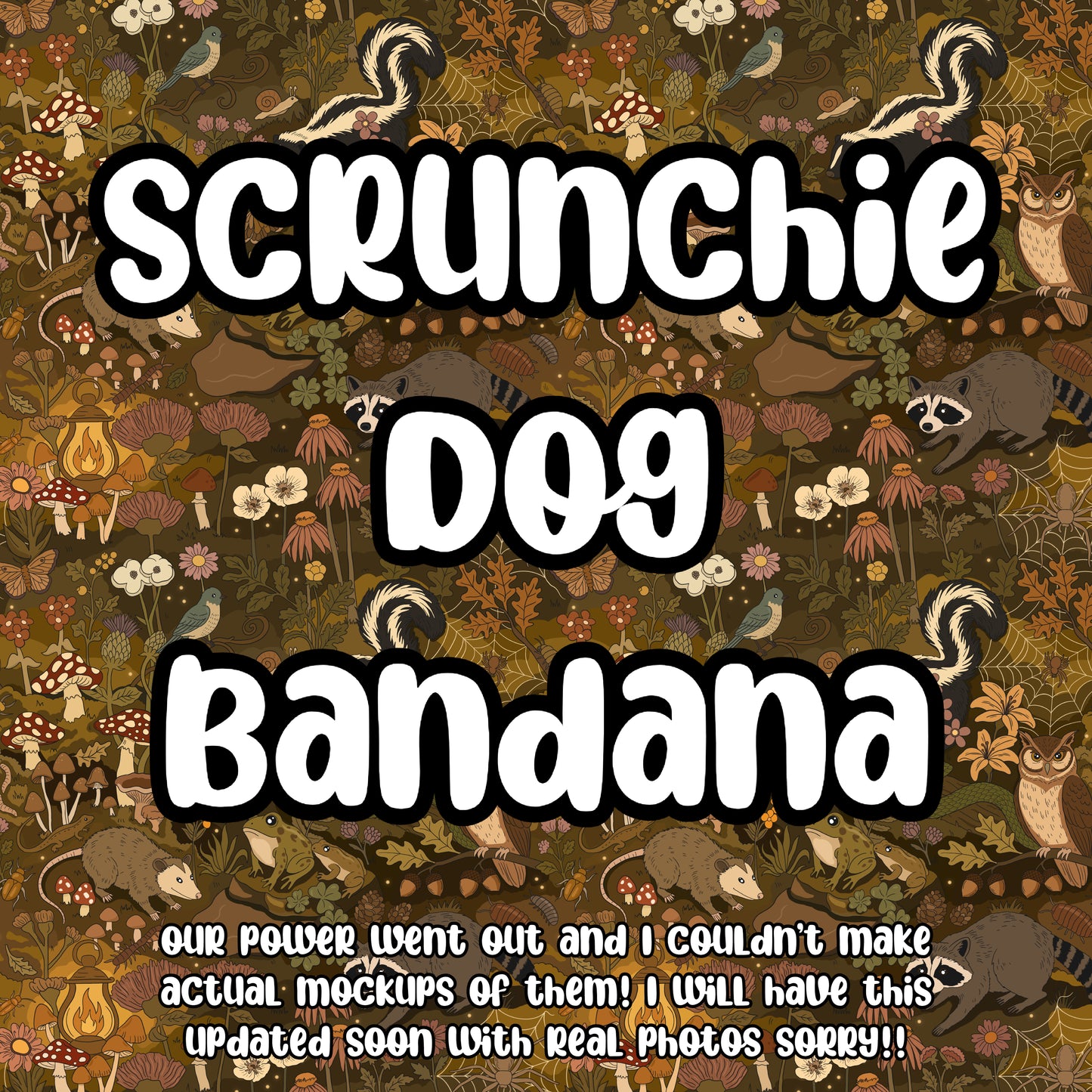 Forgotten Forest Scrunchie Dog Bandana