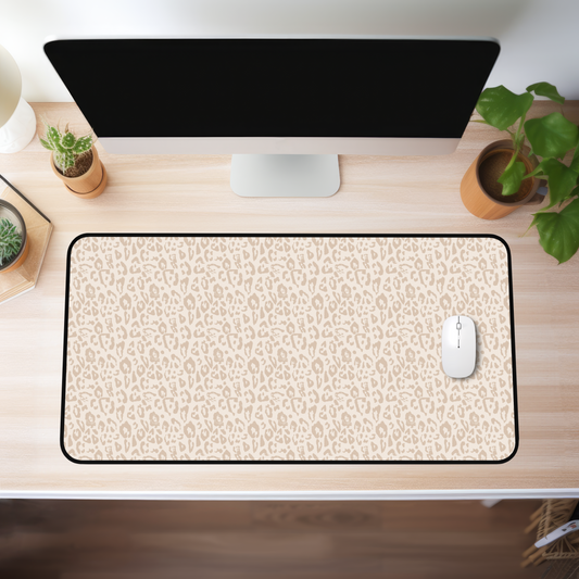 Neutral Leopard Desk Mat (4 sizes)
