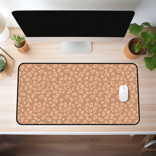 Deep Beige Cheetah Desk Mat (4 sizes)