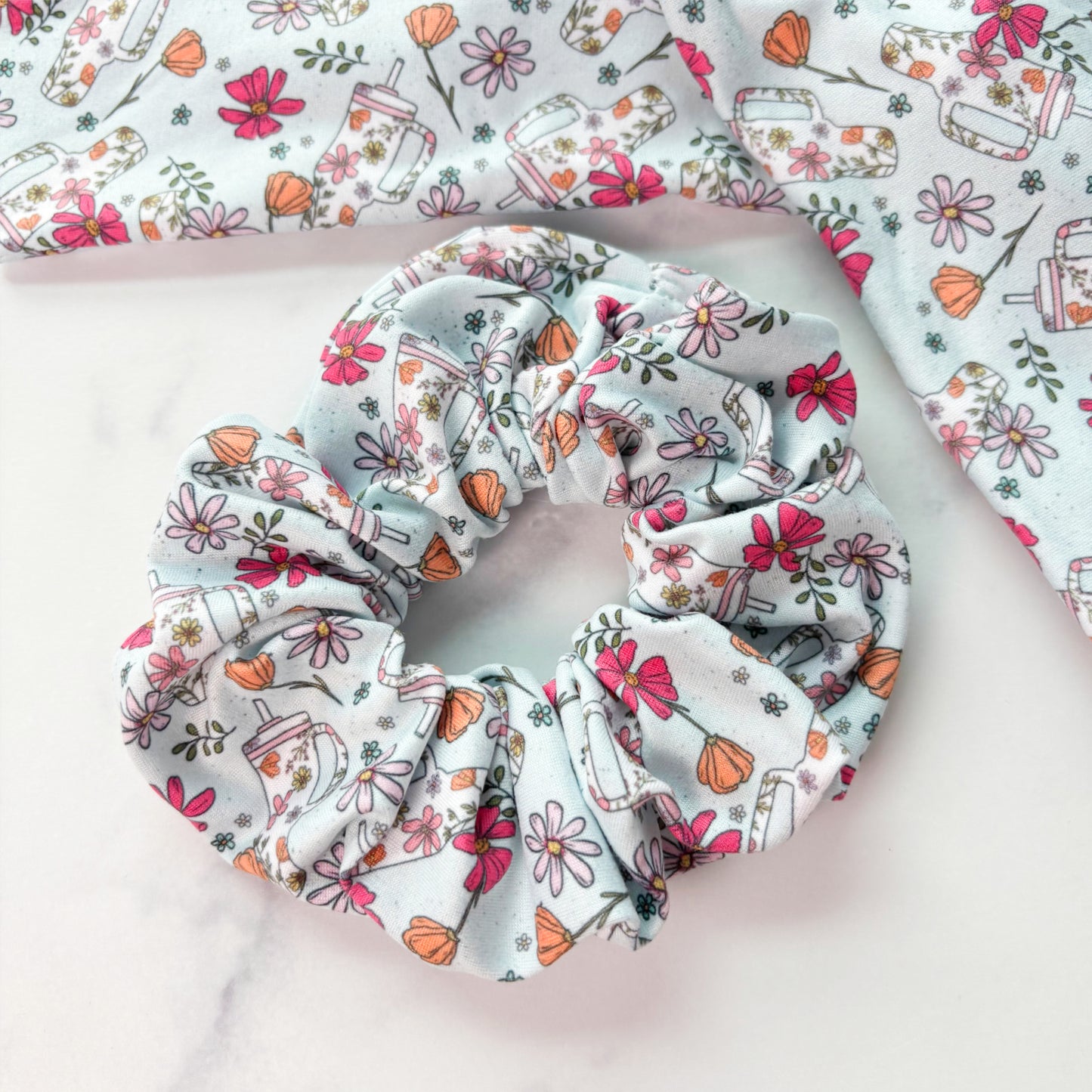 Floral Cups Scrunchie (Regular)