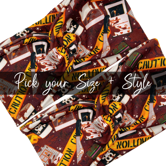 Red True Crime Headband