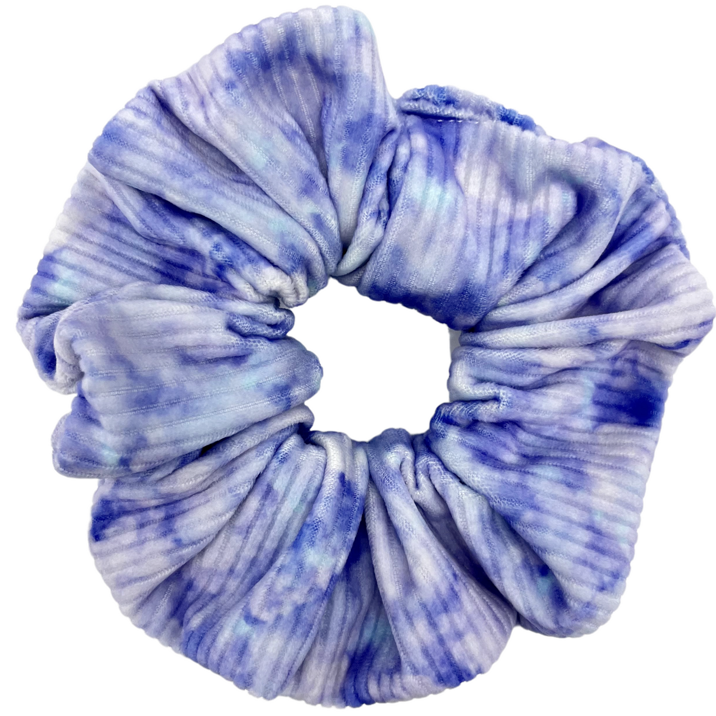Blue Sky-ribbed velvet Scrunchie
