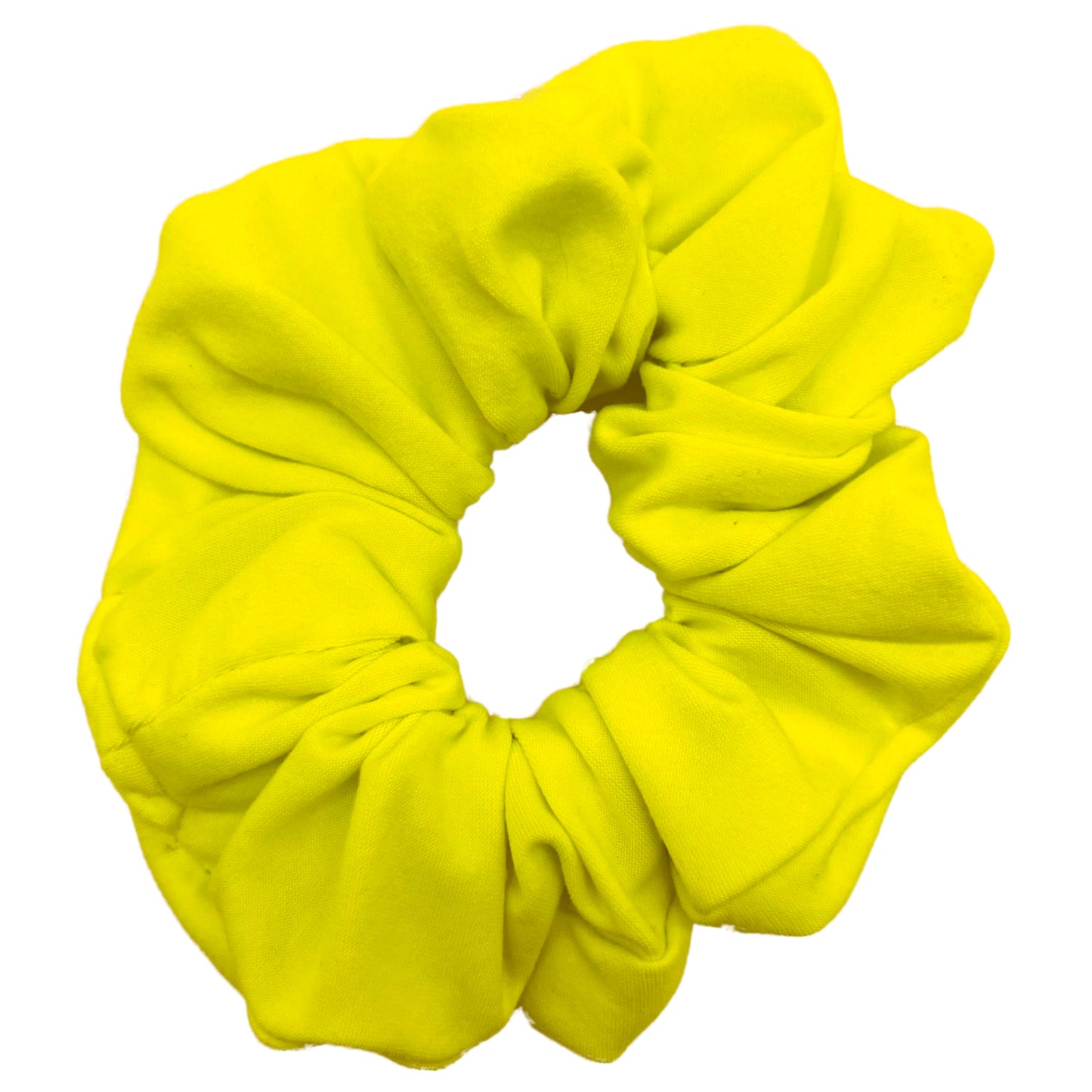 Neon Yellow Solid Scrunchie