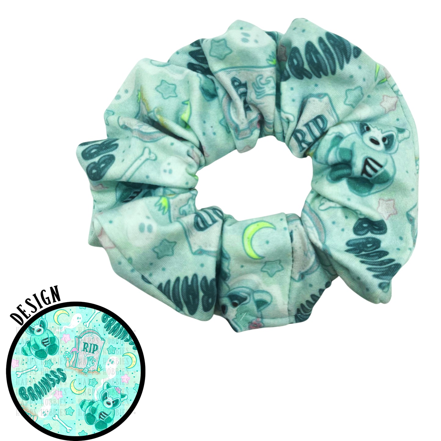 Zombie Raccoon Scrunchie