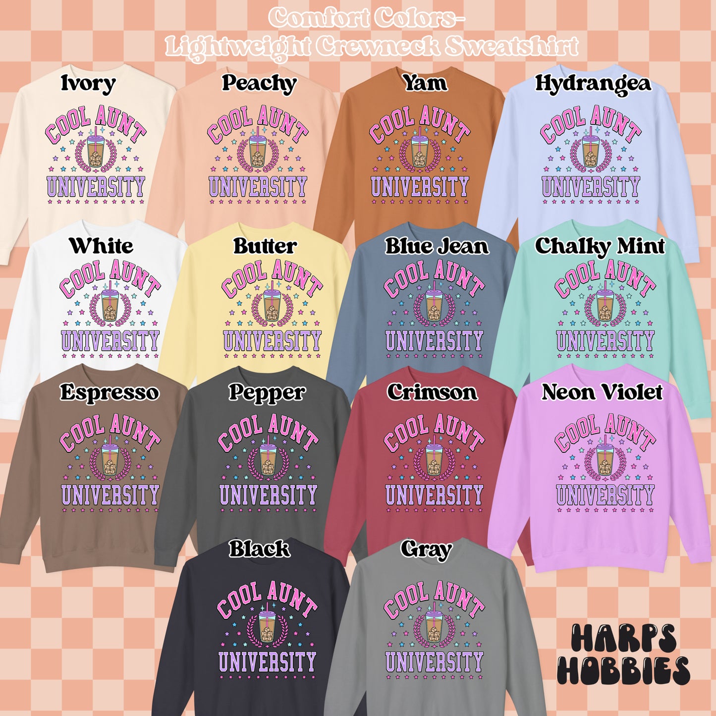 Cool Aunt University (tshirt/sweatshirt)