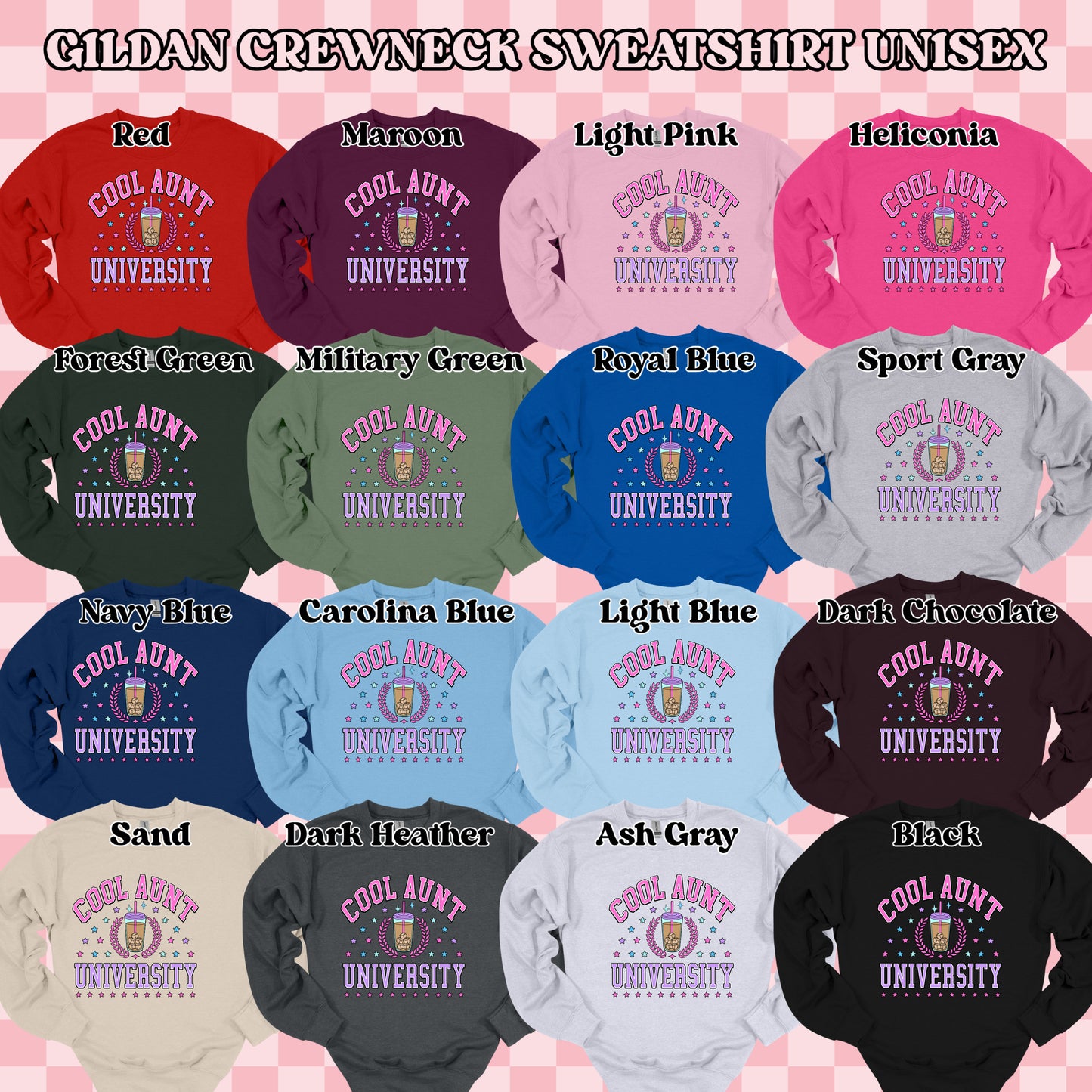 Cool Aunt University (tshirt/sweatshirt)