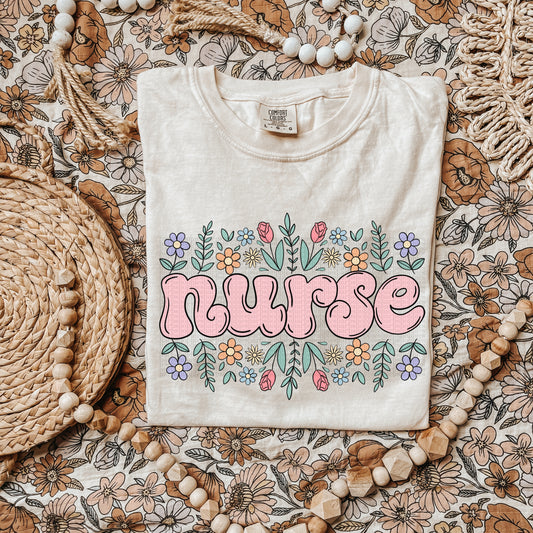 Nurse Floral (tshirt/hoodie/sweatshirt/longsleeve)