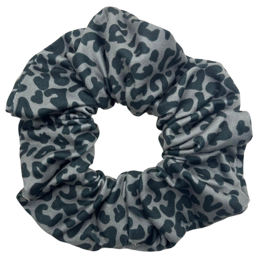 Gray Cheetah Scrunchie